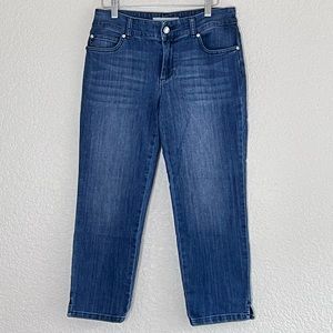 Chico’s | Mid-rise capri jeans cropped mild stretch denim size extra sma…